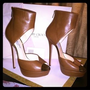 Jimmy Cho NIB Beatrix Platform Peep toe bootie